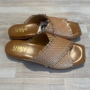 Alternative view of Ovye' Sandalo Ciabatta Fascia in Raffia Oro